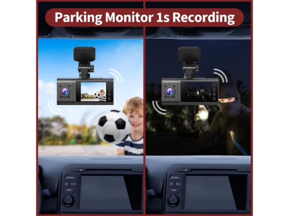 3-Channel Dash Camera with 2.5K Front Camera and IR Night Vision — Dash Cam, Xelite