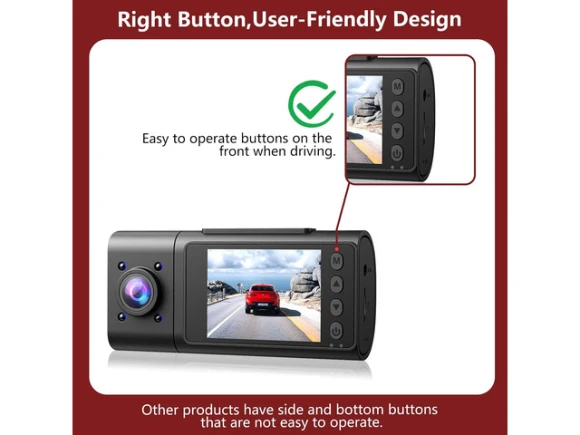 3-Channel Dash Camera with 2.5K Front Camera and IR Night Vision — Dash Cam, Xelite