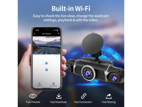 4-Channel Dash Camera — Dash Cam, Xelite