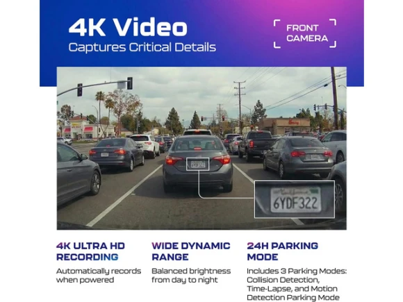 4K Dual Dash Cam with Super Night Vision — Dash Cam, AZDOME