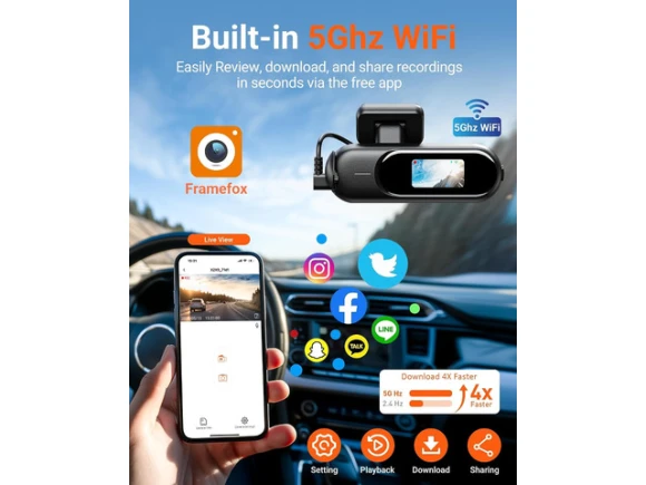 4K Front Dash Camera with 64GB Card — Dash Cam, Xelite
