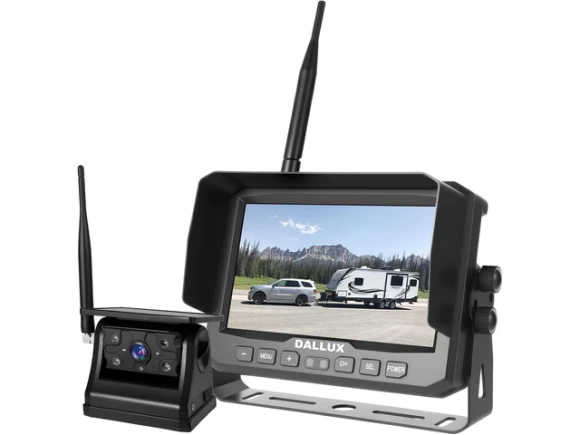 Solar Wireless Backup Camera Monitor System Kit — Backup Camera, DALLUX