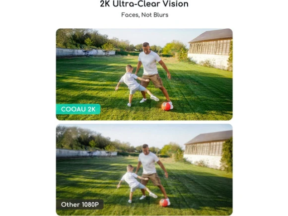 2K 360° Solar Security Camera — Security Camera, COOAU