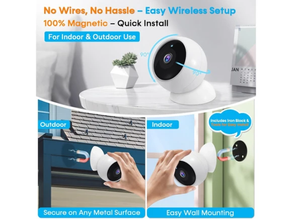2K Wi-Fi Security Camera — Security Camera, AMTIFO