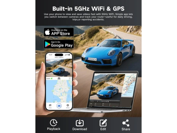 3-Channel Dash Camera with 64GB Card — Dash Cam, Xelite