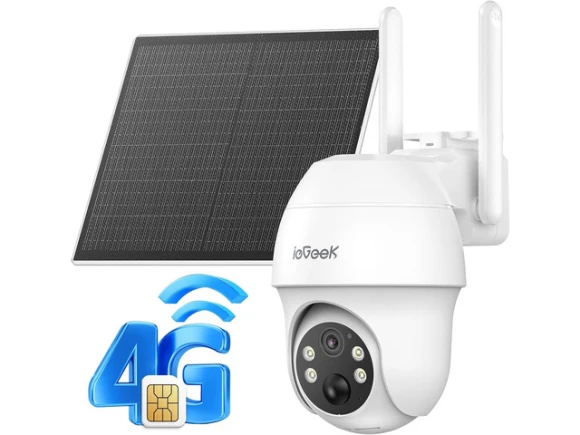 4G LTE Security Camera with Solar Panel and Included SIM Card — Security Camera, iegeek