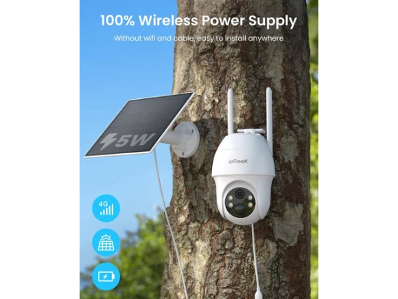 4G LTE Security Camera with Solar Panel and Included SIM Card — Security Camera, iegeek
