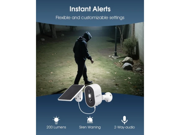 4MP Security Camera with Solar Panel — Security Camera, Trisvision