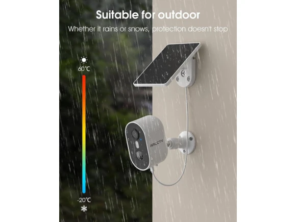 4MP Security Camera with Solar Panel — Security Camera, Trisvision