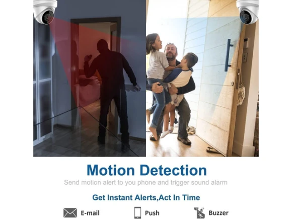 6 MP Turret Dome IP Camera — Security Camera, Trisvision