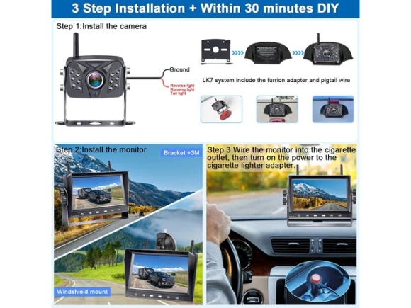7-Inch HD 1080P RV Wireless Backup Camera — Backup Camera, Xelite