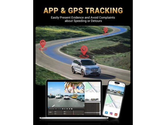Dual Dash Camera, 2.5K+1K, Front and Inside, GPS and WiFi, 32GB Card — Dash Cam, Xelite