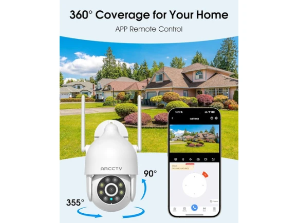Outdoor Security Camera, 2 Pack — Security Camera, Trisvision