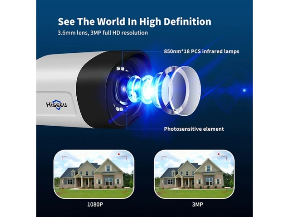 Wireless Outdoor Security Camera, 5MP — Security Camera, Hiseeu
