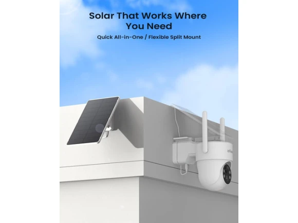 Wireless Outdoor Security Camera with Removable Solar Panel — Security Camera, iegeek