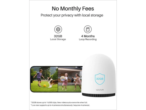 Wireless security camera system, Homebase + 2 cameras — Security Camera, WUUK