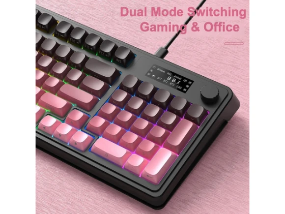 Black Pink Keyboard — Bluetooth Keyboard, AULA