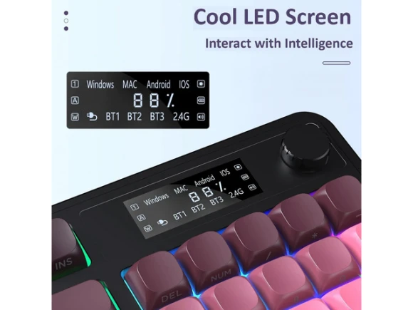 Black Pink Keyboard — Bluetooth Keyboard, AULA