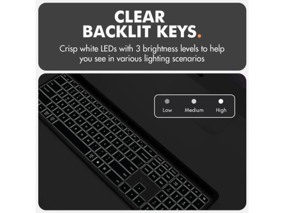 Full-Size Gray Bluetooth Keyboard — Bluetooth Keyboard, TAURKENAM