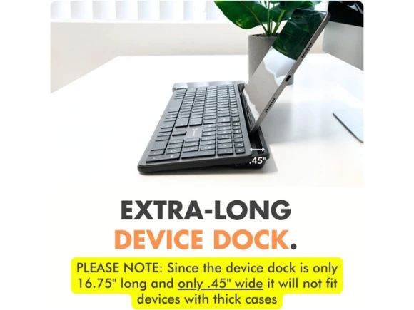 Full-Size Gray Bluetooth Keyboard — Bluetooth Keyboard, TAURKENAM
