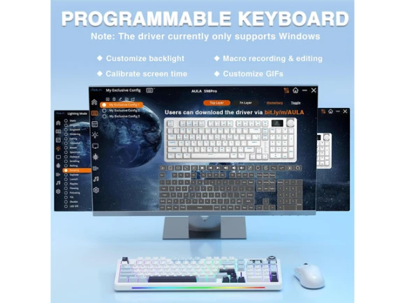 S98 Pro Wireless Mechanical Keyboard — Bluetooth Keyboard, AULA