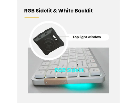White Mechanical Keyboard — Bluetooth Keyboard, Lofree