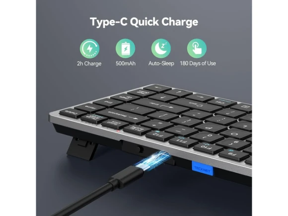 Wireless Computer Keyboard — Bluetooth Keyboard, TECKNET