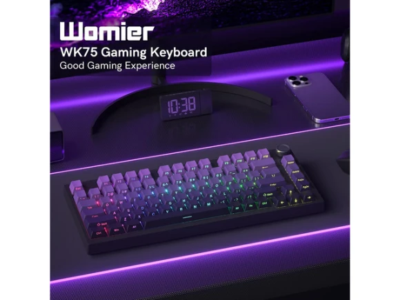 Wireless Gaming Mechanical Keyboard, 75% Layout — Bluetooth Keyboard, COSTOM