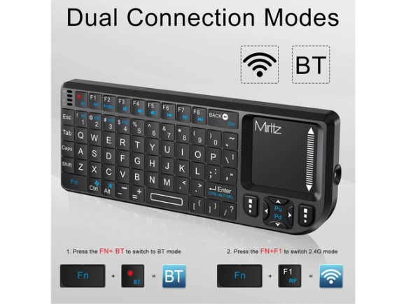 Wireless Keyboard with Touchpad — Bluetooth Keyboard, TAURKENAM