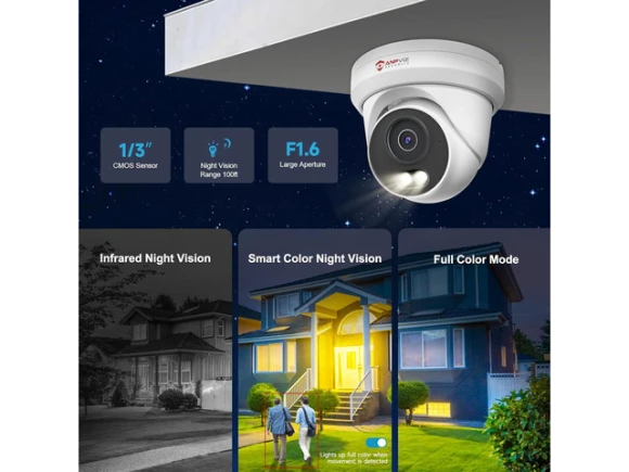 6 MP 3K Turret PoE IP Camera — Security Camera, Anpviz