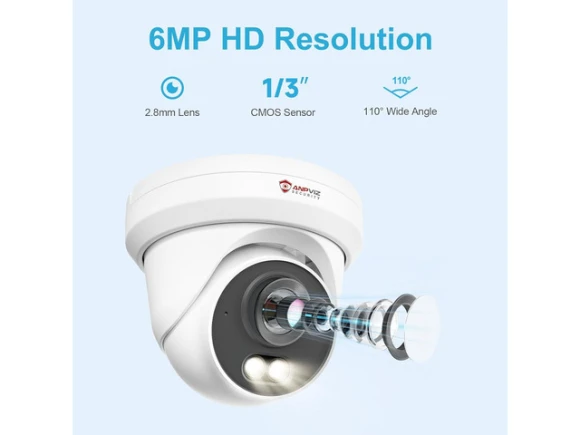 6 MP 3K Turret PoE IP Camera — Security Camera, Anpviz