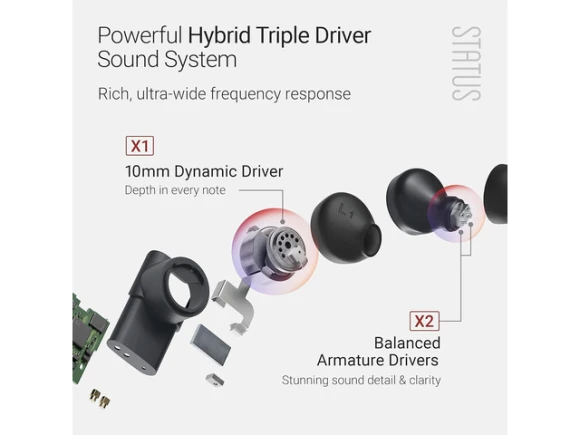 Black Wireless Earbuds — Wireless Earbuds, Status