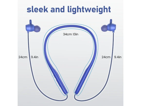 Bluetooth Neckband Earbuds, Blue, 3-Pack — Wireless Earbuds, Trisvision