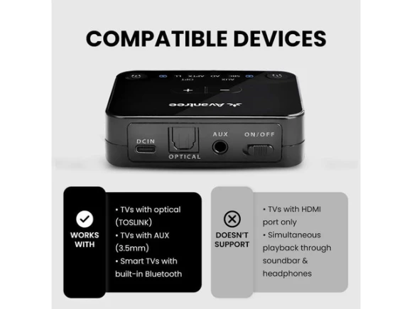 Bluetooth Wireless Headphones for TV — Wireless Earbuds, Avantree