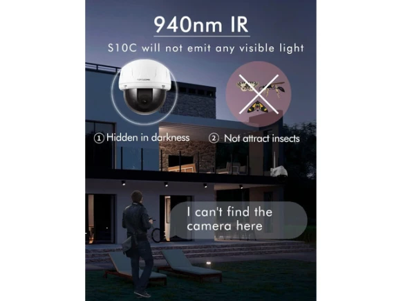 Outdoor WiFi PTZ Surveillance Camera with 32G SD Card — Security Camera, Trisvision