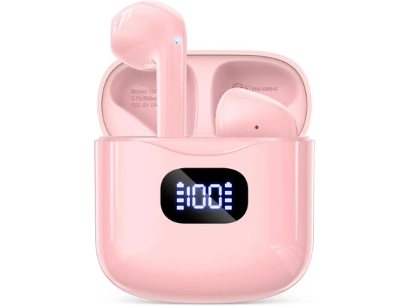 Pink Wireless Earbuds — Wireless Earbuds, Trisvision