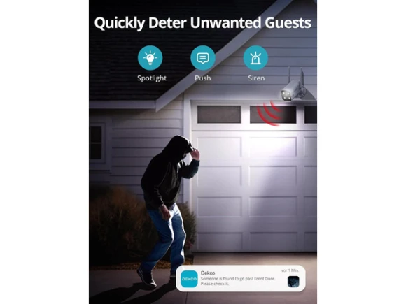 WiFi Outdoor Security Camera, 2K — Security Camera, DEKCO