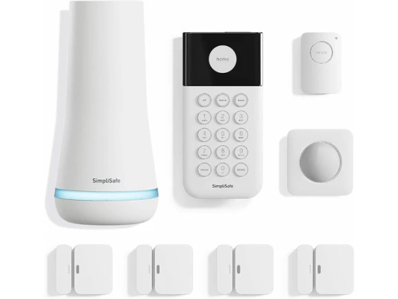 Wireless Home Security System, 8-Piece, White — Starter Kit, SimpliSafe