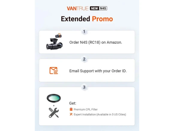 3-Channel Dash Cam — Dash Cam, VANTRUE