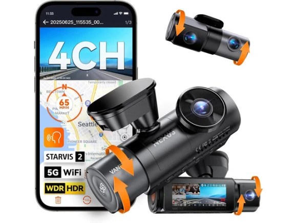 4-Channel Dash Cam with 360-Degree Coverage — Dash Cam, VANTRUE