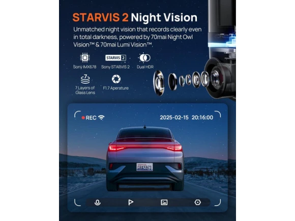 4K Dual Dash Cam — Dash Cam, 70mai