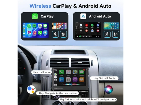 7-Inch Flip-Out Touchscreen Car Stereo — Car Infotainment System, Podofo