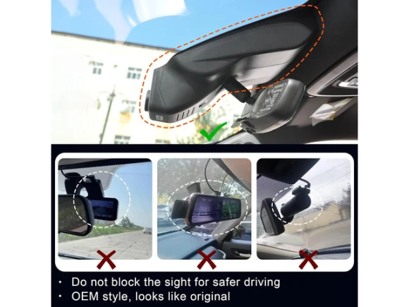 Dash Camera for Chevy Suburban/Tahoe, 2023–2026 (Model A) — Dash Cam, Trisvision