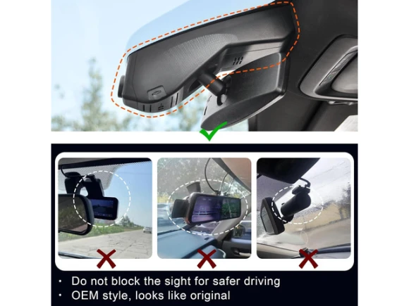 Dash Camera for GMC Yukon and Yukon XL, 2021–2022 (Model B), SLE, SLT, AT4, Denali, with 64GB Card — Dash Cam, Trisvision