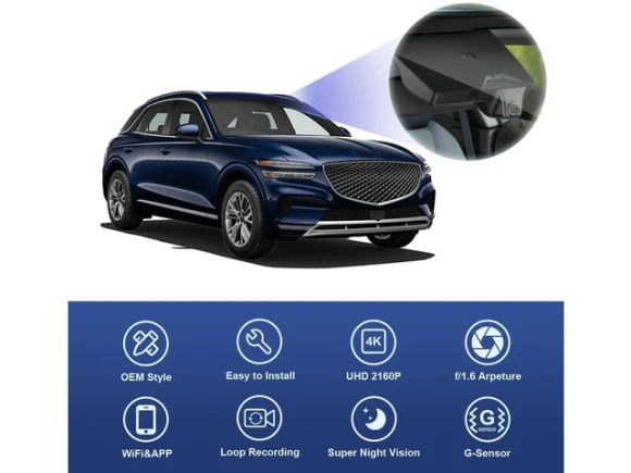 Dash Camera with 64GB Card for Genesis GV70 — Dash Cam, Fitcamx