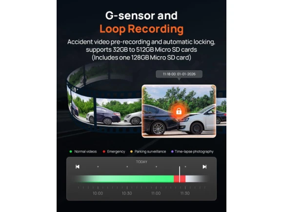 Dual dash cam, front and rear — Dash Cam, 70mai