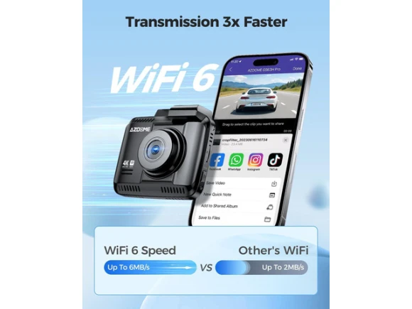 Front and Rear Dash Camera with 64GB Card — Dash Cam, AZDOME