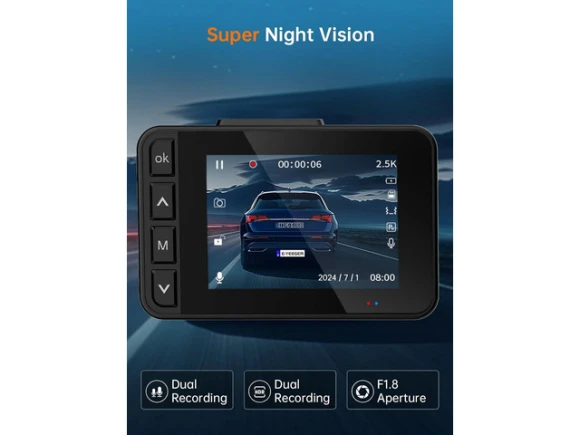 Front-and-Rear Dual Dash Camera — Dash Cam, Trisvision