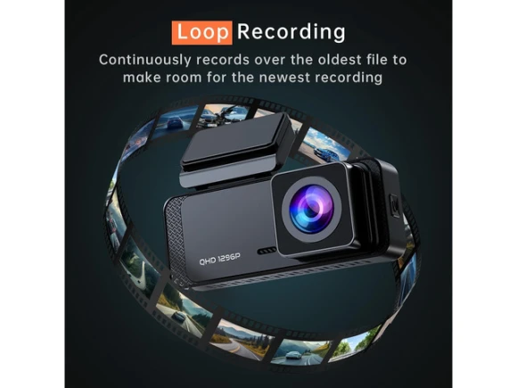 Front Dash Camera, 1296P — Dash Cam, Trisvision