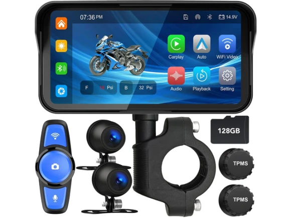 Motorcycle CarPlay and GPS Navigation System — Car Infotainment System, Trisvision